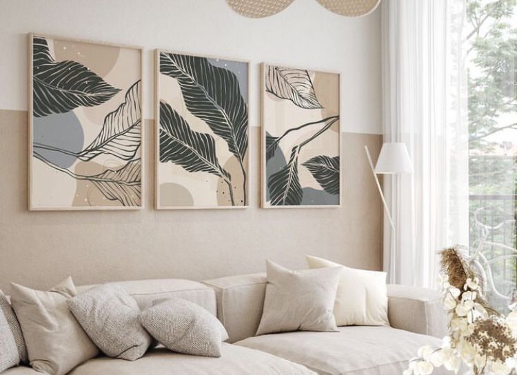Abstract Plant Wall Art