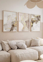 Abstract Gold Wall Art
