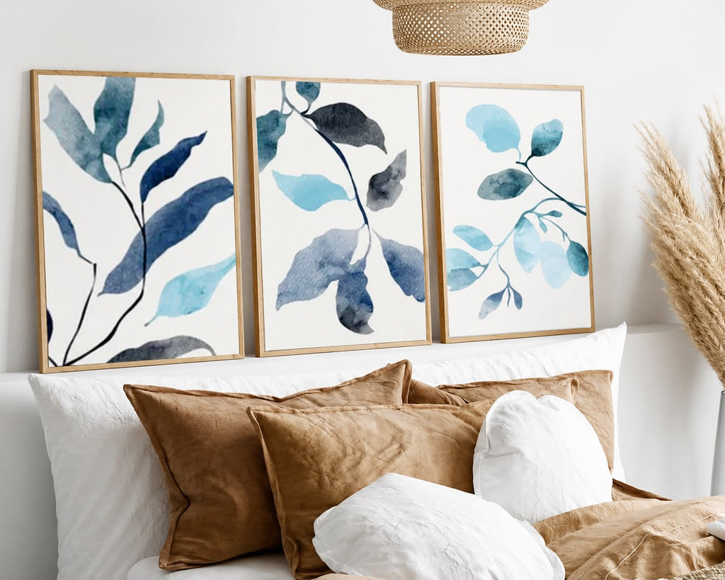 Blue Leaves Wall Art
