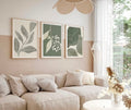 Abstract Green Leaf Wall Art
