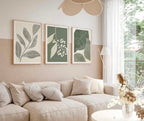 Abstract Green Leaf Wall Art