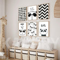 Black and White Kids Gallery Wall